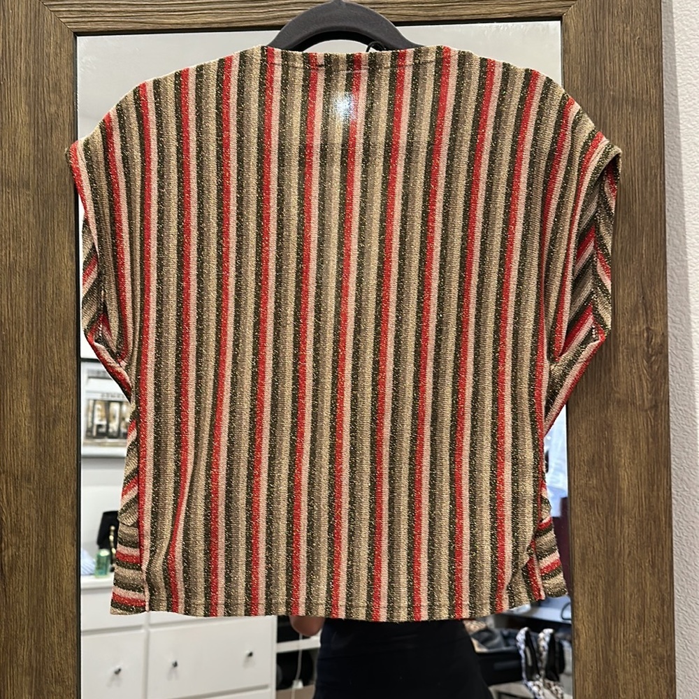 Zara Retro Disco Crop Top Metallic size S - Picture 5 of 5